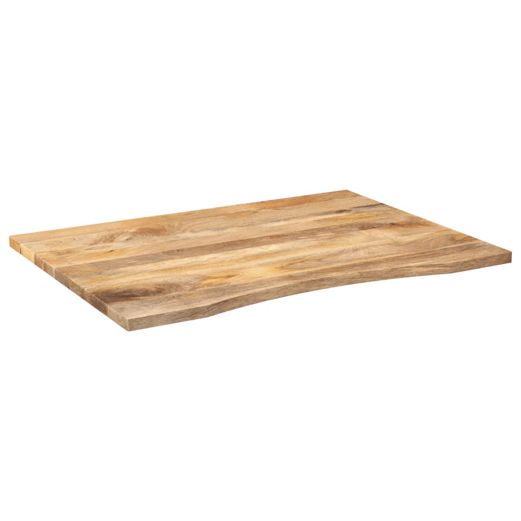 Desk Top with Curve 100x80x2.5 cm Solid Wood Rough Mango