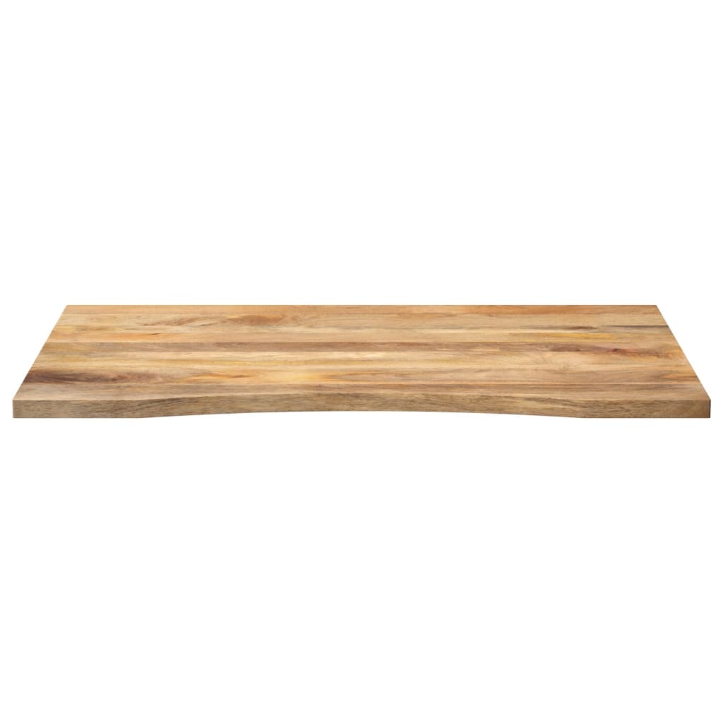 Desk Top with Curve 100x80x2.5 cm Solid Wood Rough Mango