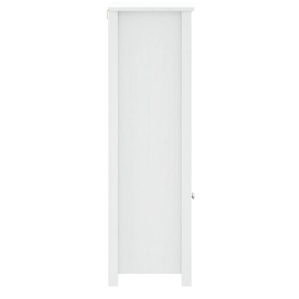 Bathroom Cabinet BERG White 40x34x110 cm Solid Wood Pine