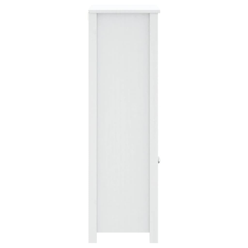 Bathroom Cabinet BERG White 69.5x34x110 cm Solid Wood Pine