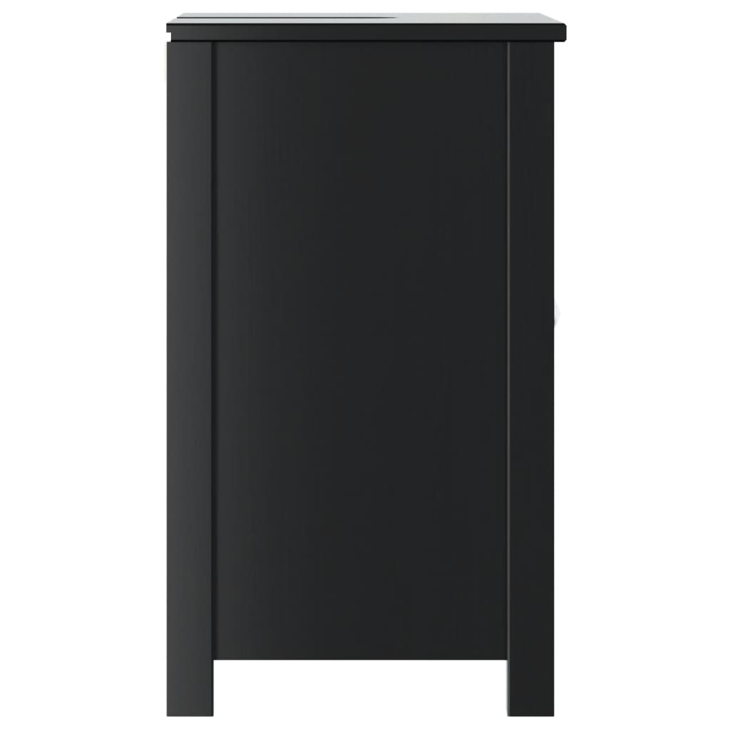Bathroom Sink Cabinet BERG Black 60x34x59 cm Solid Wood Pine