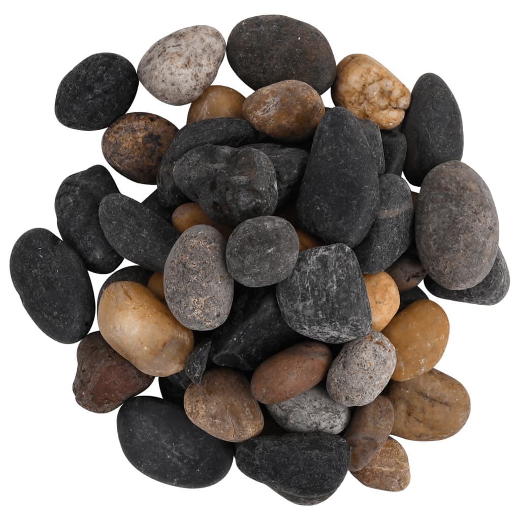 Polished Pebbles 10 kg Mixed Colour 5-8 cm