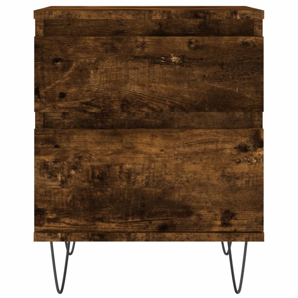 Bedside Cabinets 2 pcs Smoked Oak 40x35x50 cm Engineered Wood