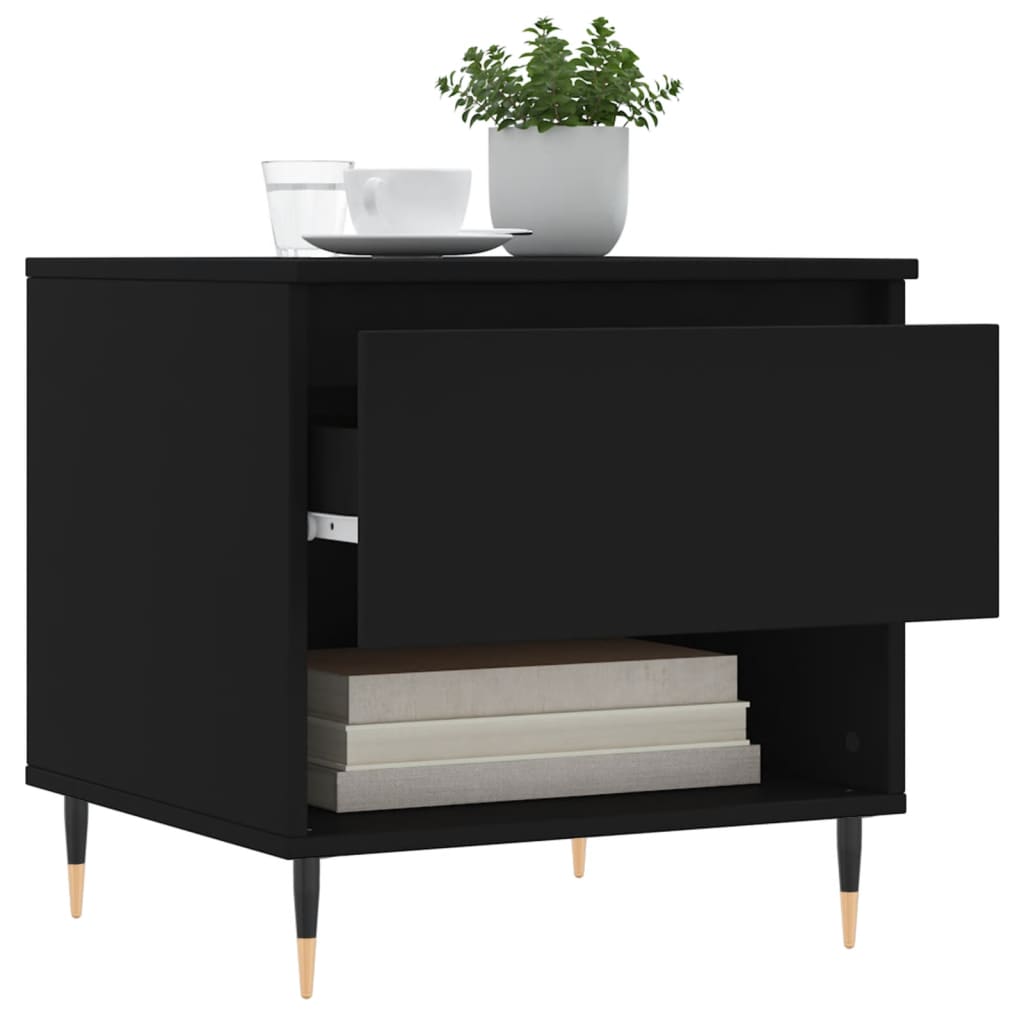 Coffee Tables 2 pcs Black 50x46x50 cm Engineered Wood