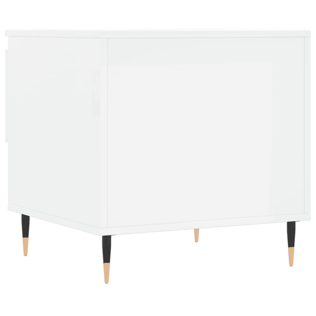 Coffee Tables 2 pcs High Gloss White 50x46x50 cm Engineered Wood