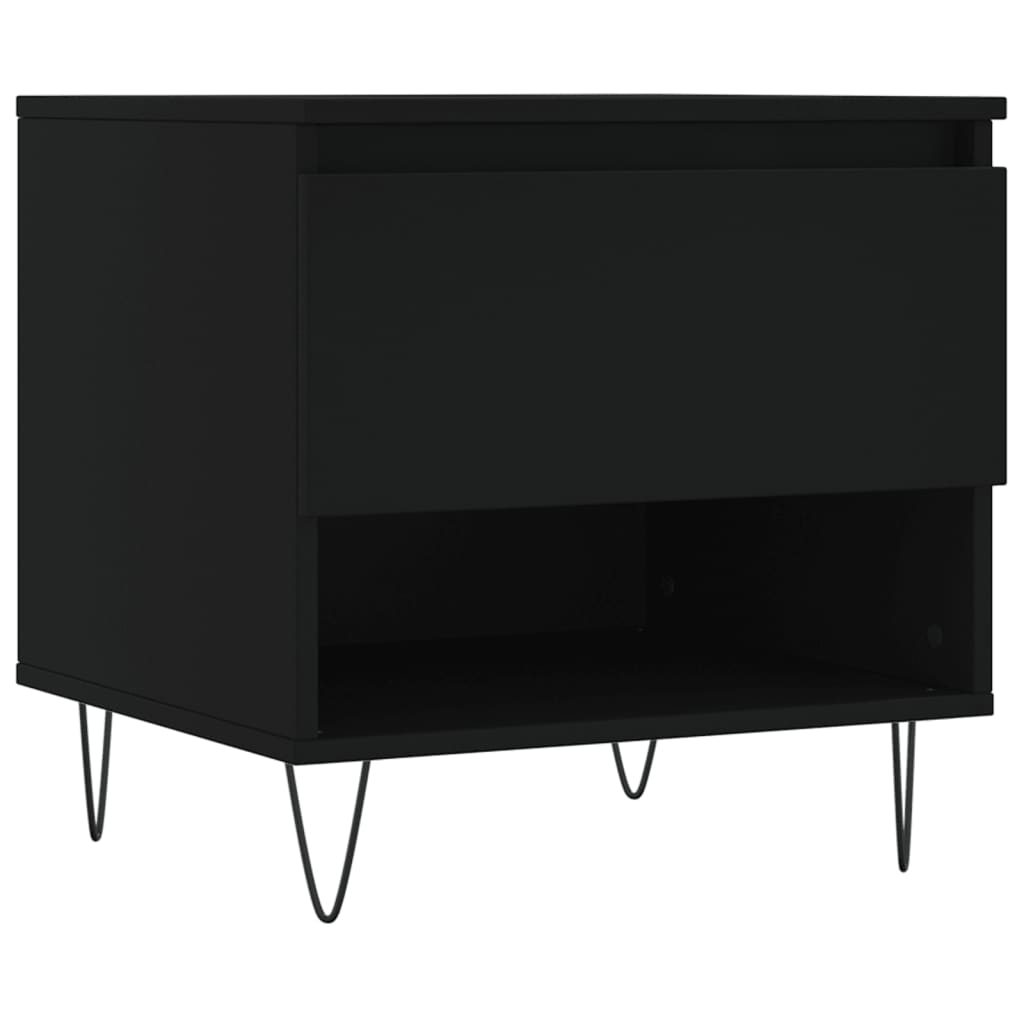 Coffee Tables 2 pcs Black 50x46x50 cm Engineered Wood
