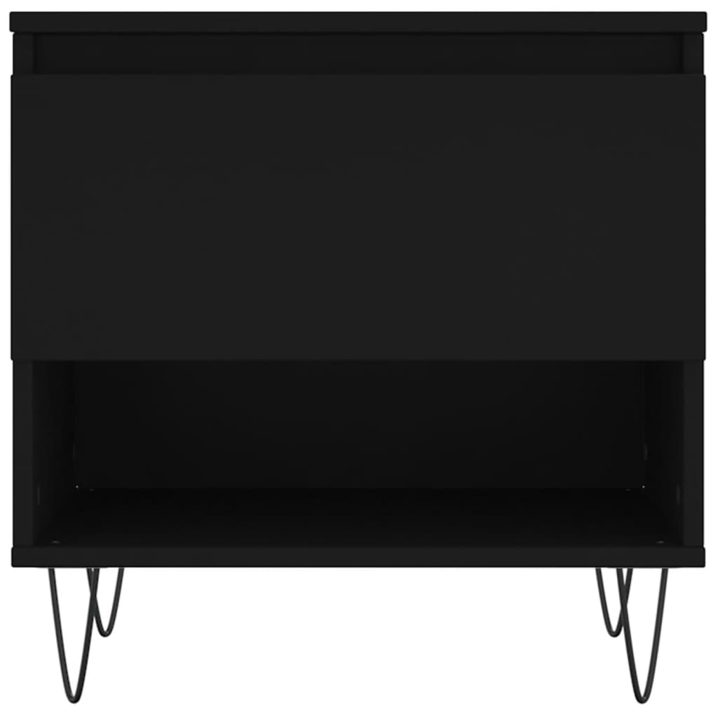 Coffee Tables 2 pcs Black 50x46x50 cm Engineered Wood