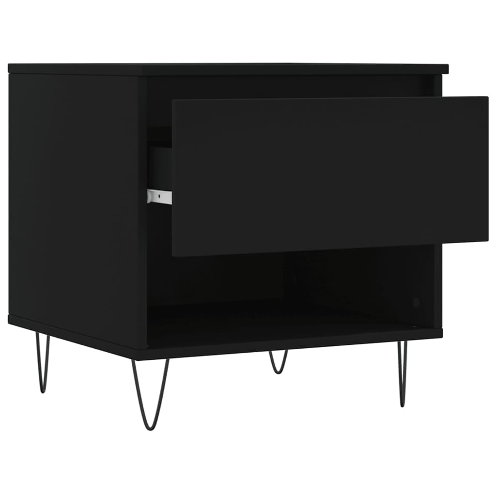 Coffee Tables 2 pcs Black 50x46x50 cm Engineered Wood