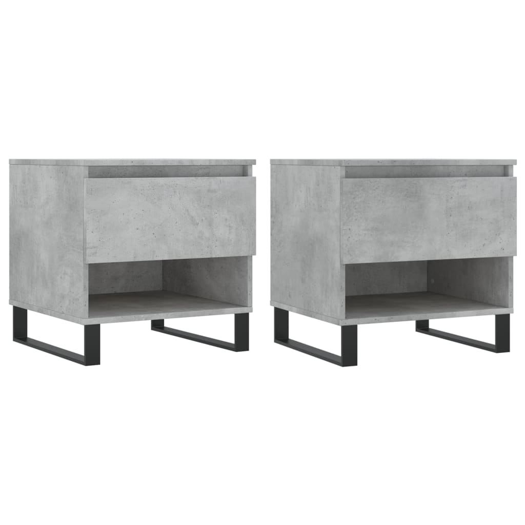 Coffee Tables 2 pcs Concrete Grey 50x46x50 cm Engineered Wood