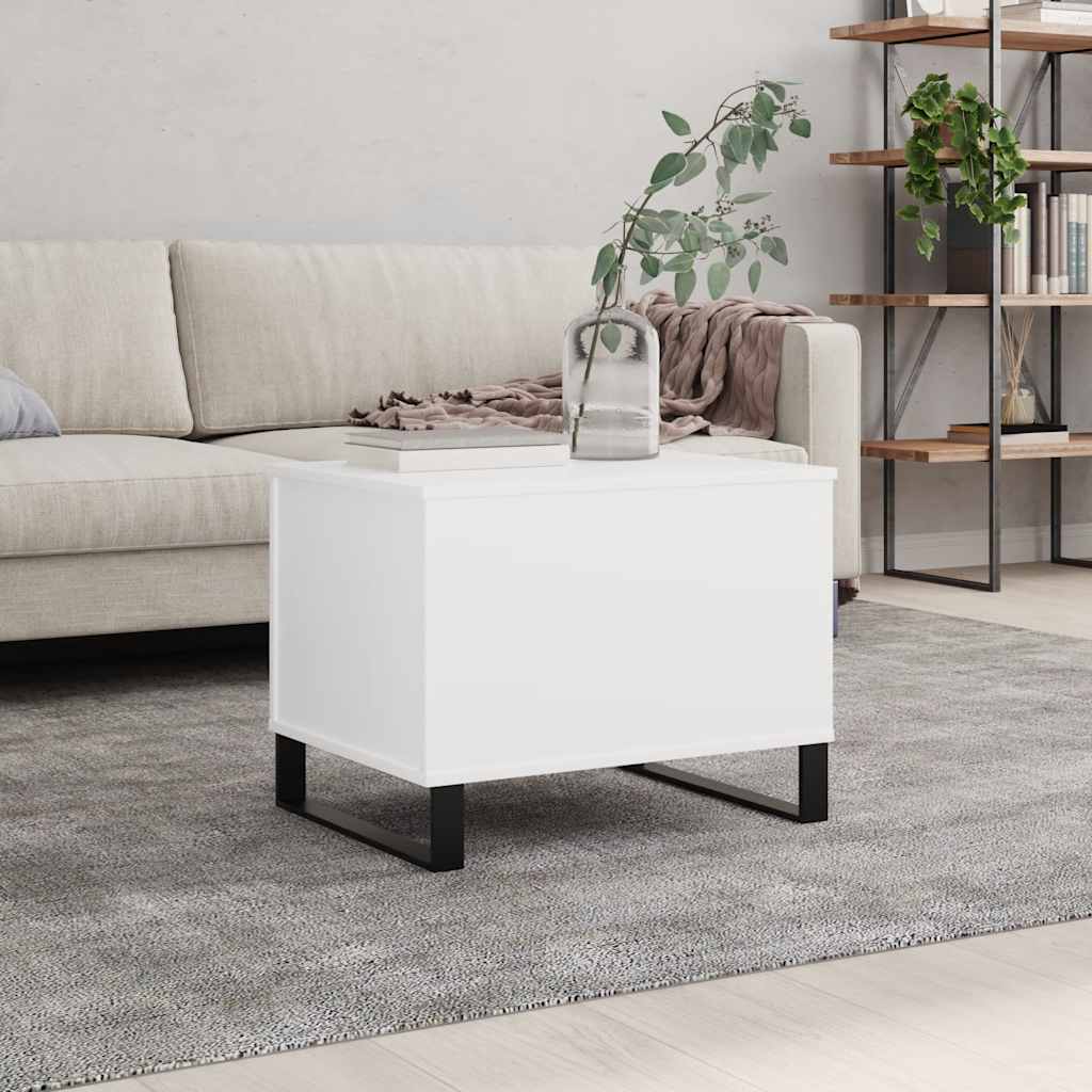 Coffee Table White 60x44.5x45 cm Engineered Wood