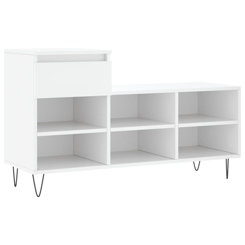 Shoe Cabinet White 102x36x60 cm Engineered Wood