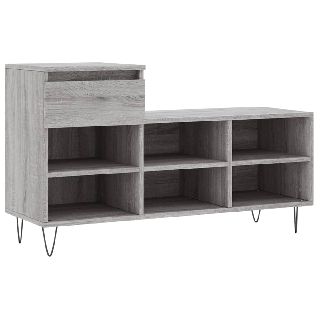 Shoe Cabinet Grey Sonoma 102x36x60 cm Engineered Wood