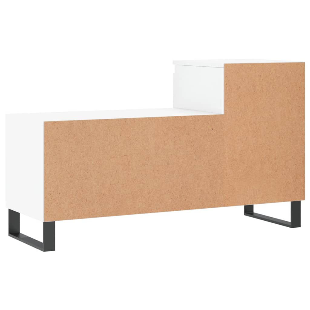 Shoe Cabinet High Gloss White 102x36x60 cm Engineered Wood