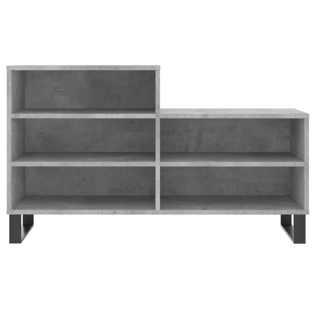 Shoe Cabinet Concrete Grey 102x36x60 cm Engineered Wood