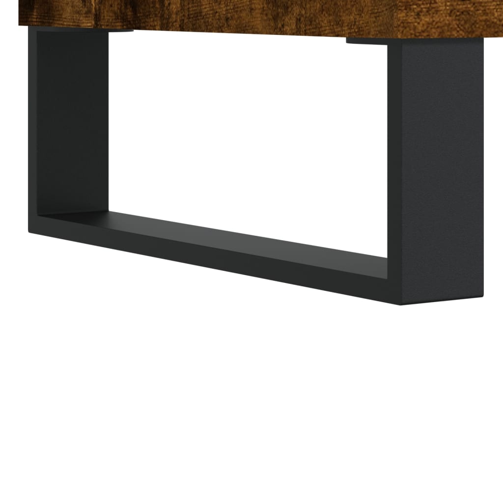 Shoe Cabinet Smoked Oak 102x36x60 cm Engineered Wood