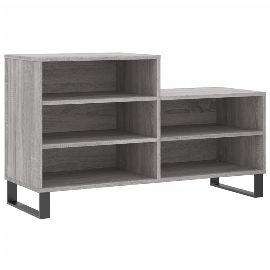 Shoe Cabinet Grey Sonoma 102x36x60 cm Engineered Wood