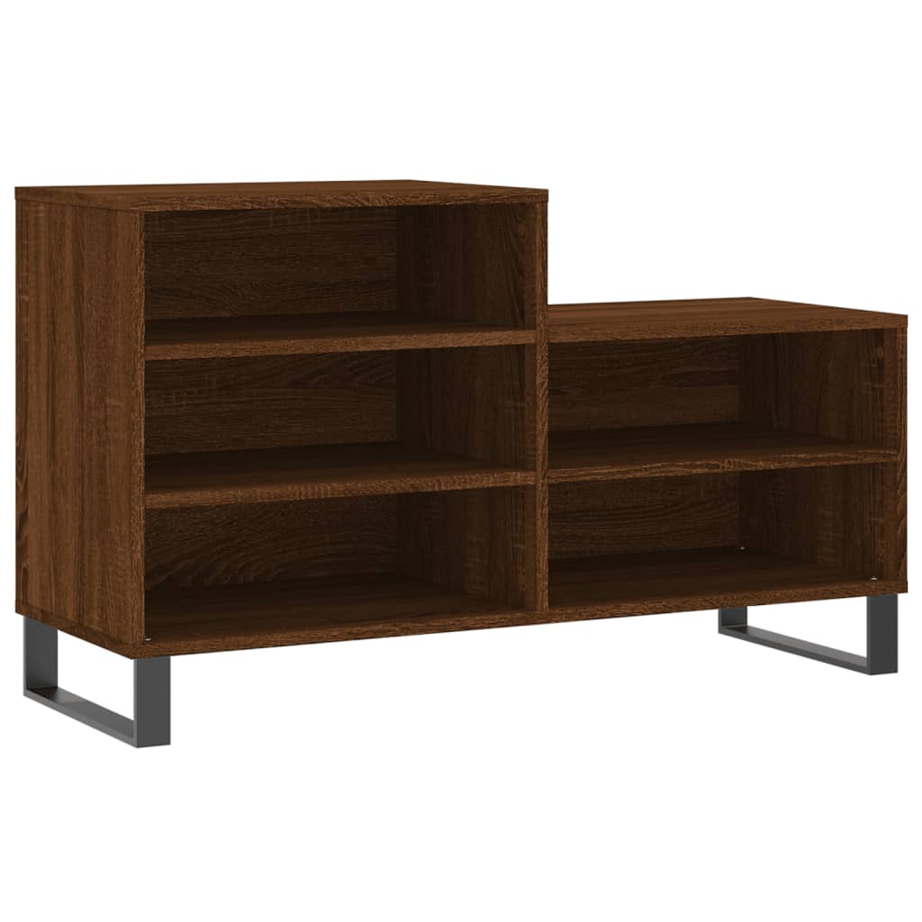 Shoe Cabinet Brown Oak 102x36x60 cm Engineered Wood