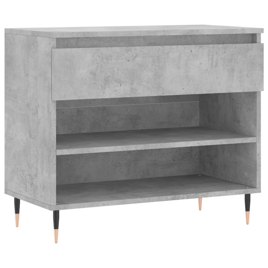 Shoe Cabinet Concrete Grey 70x36x60 cm Engineered Wood