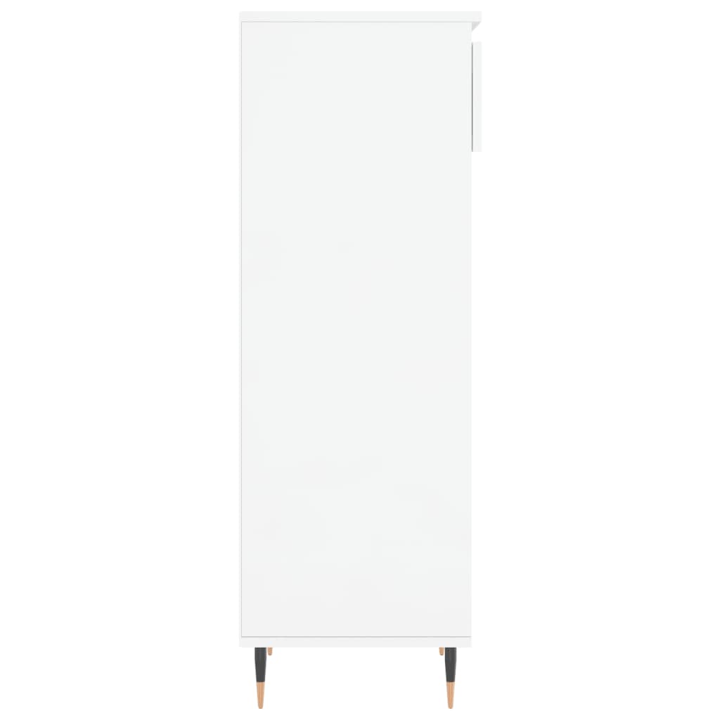 Shoe Cabinet High Gloss White 40x36x105 cm Engineered Wood