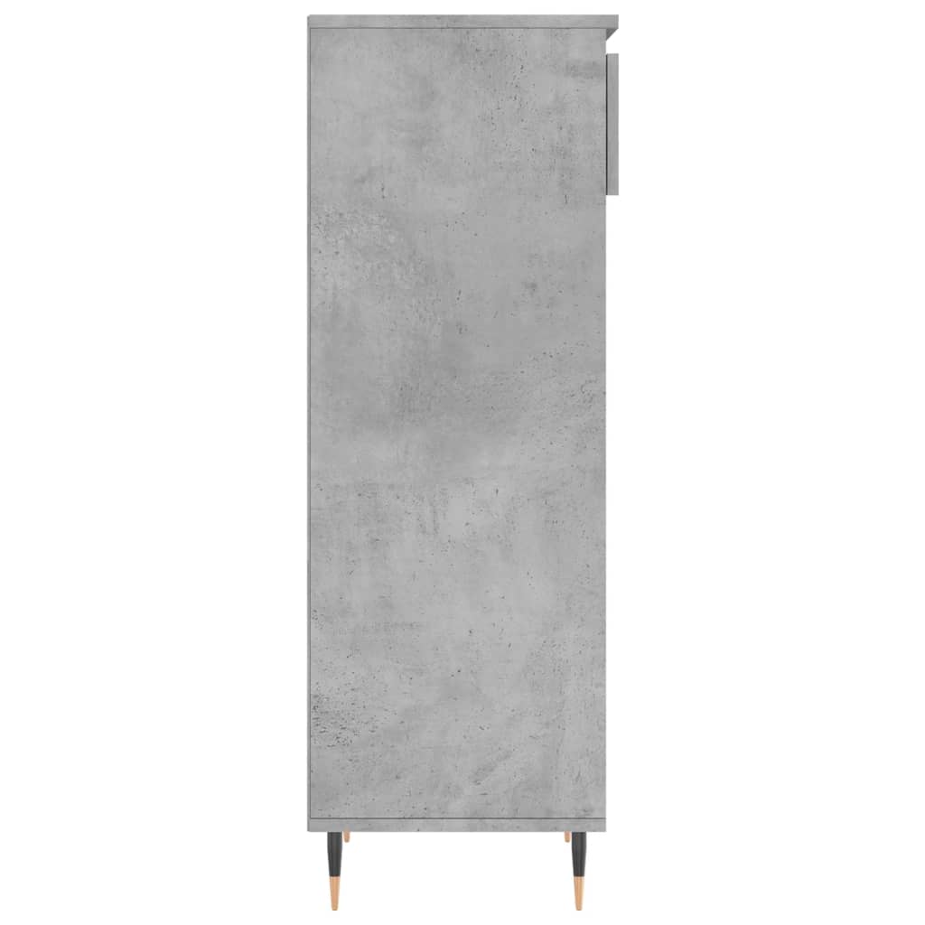 Shoe Cabinet Concrete Grey 40x36x105 cm Engineered Wood
