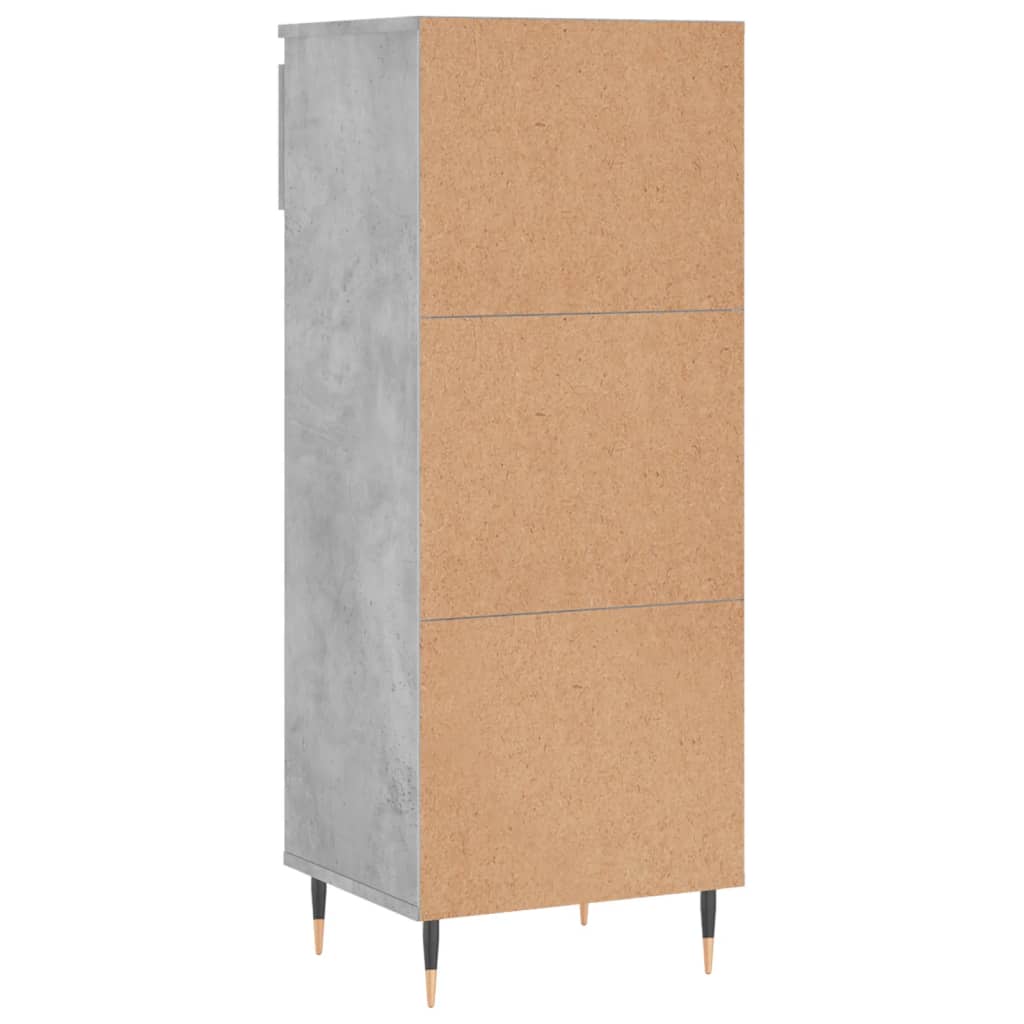 Shoe Cabinet Concrete Grey 40x36x105 cm Engineered Wood
