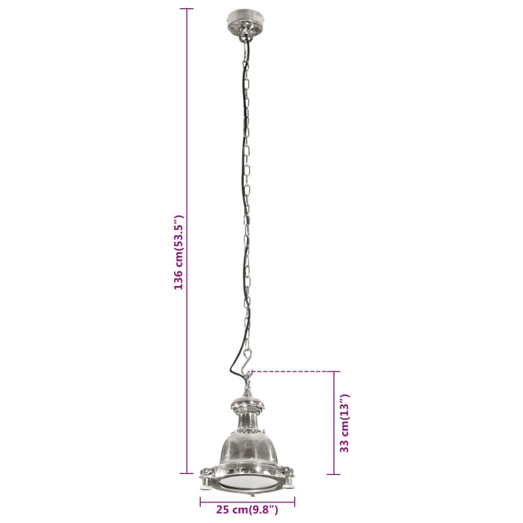 Pendant Lighting 25x25x136 cm Aluminium
