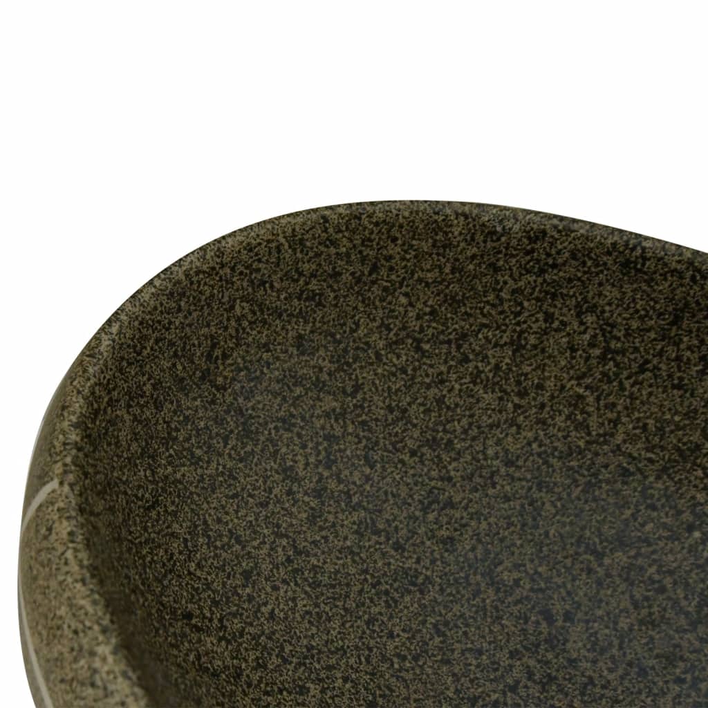 Countertop Basin Multicolour Oval 59x40x15 cm Ceramic