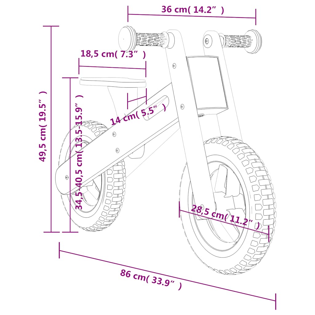 Balance Bike for Children Orange Printed