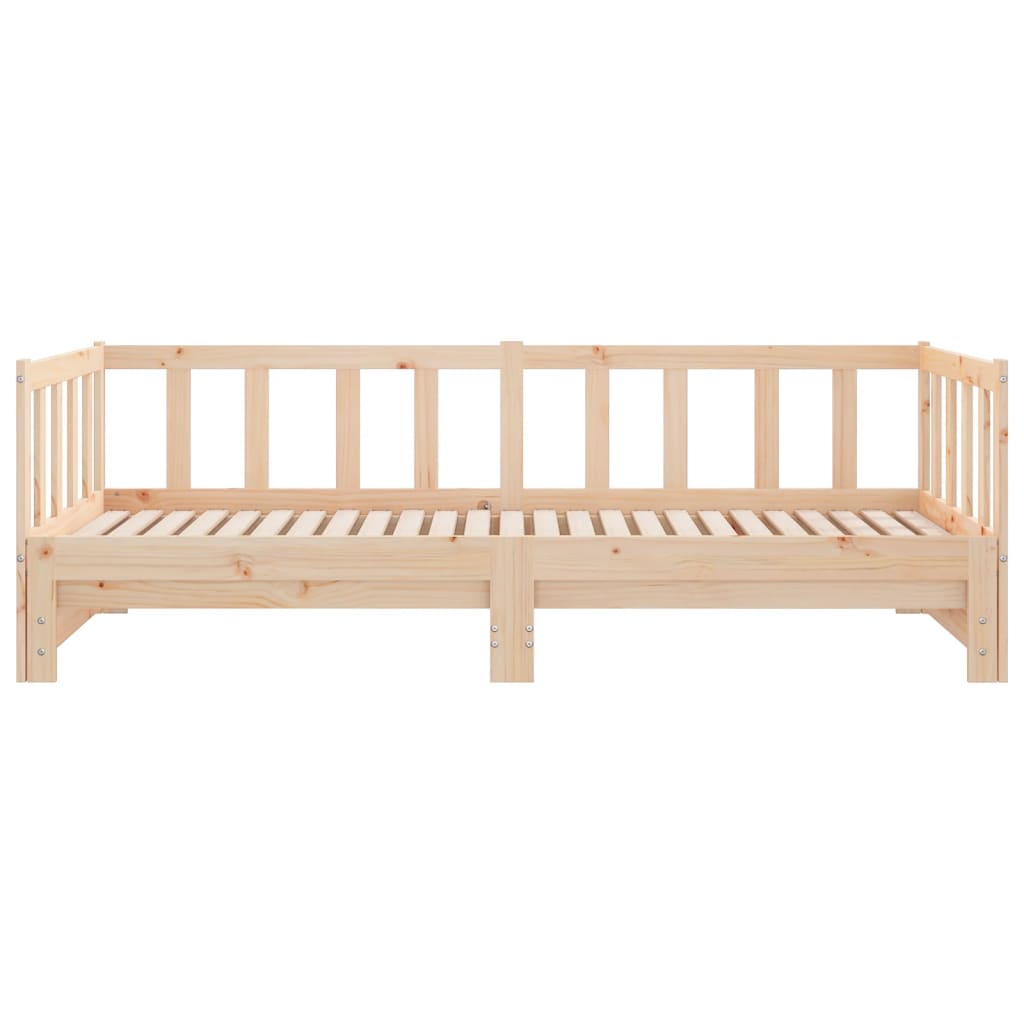 Day Bed with Trundle without Mattress 90x200 cm Solid Wood