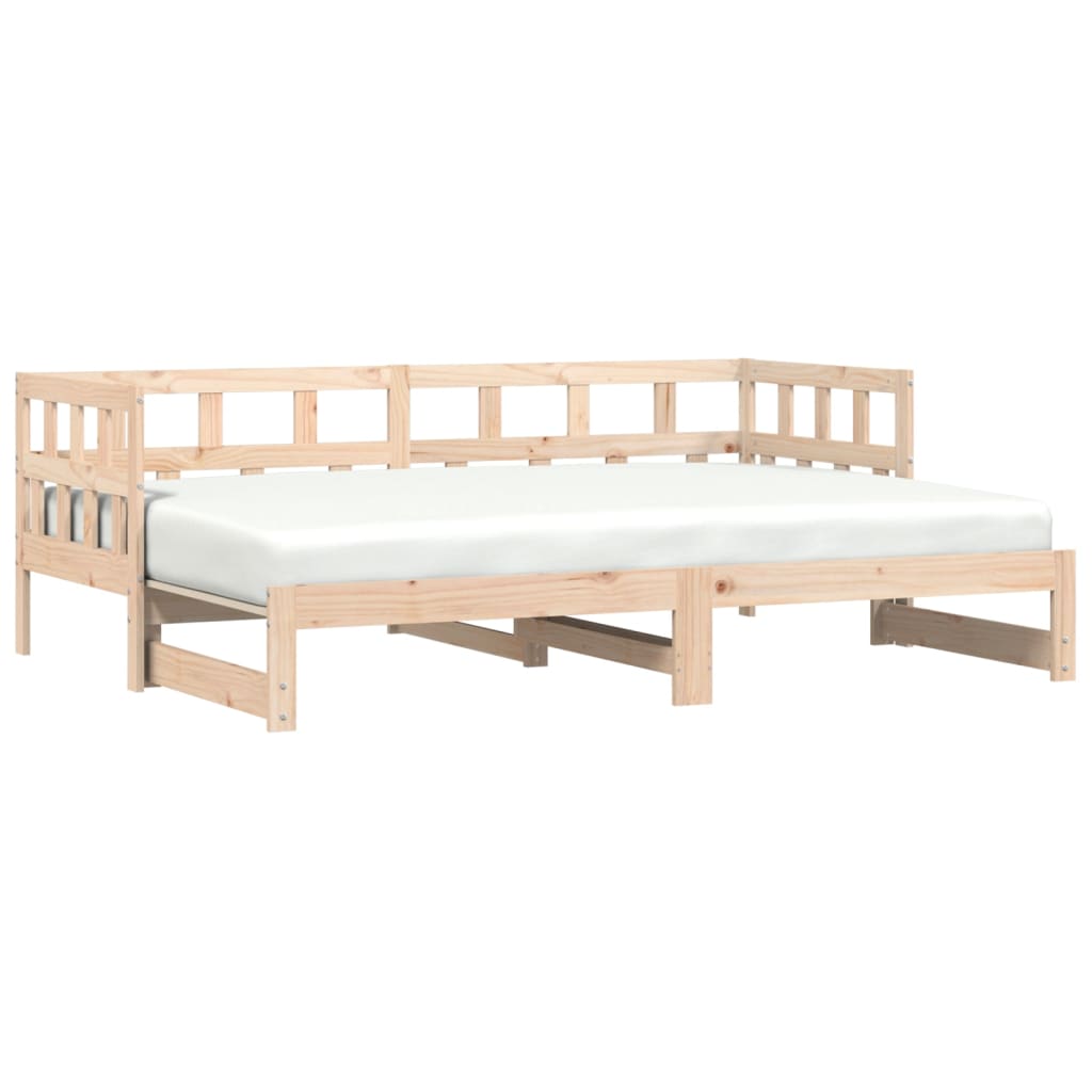 Daybed with Trundle without Mattress 80x200 cm Solid Wood
