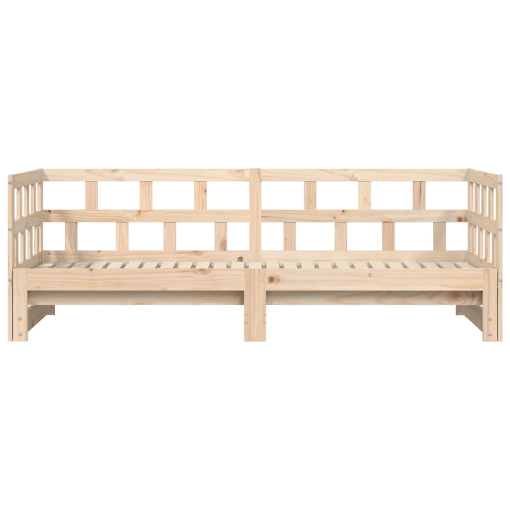 Daybed with Trundle without Mattress 80x200 cm Solid Wood