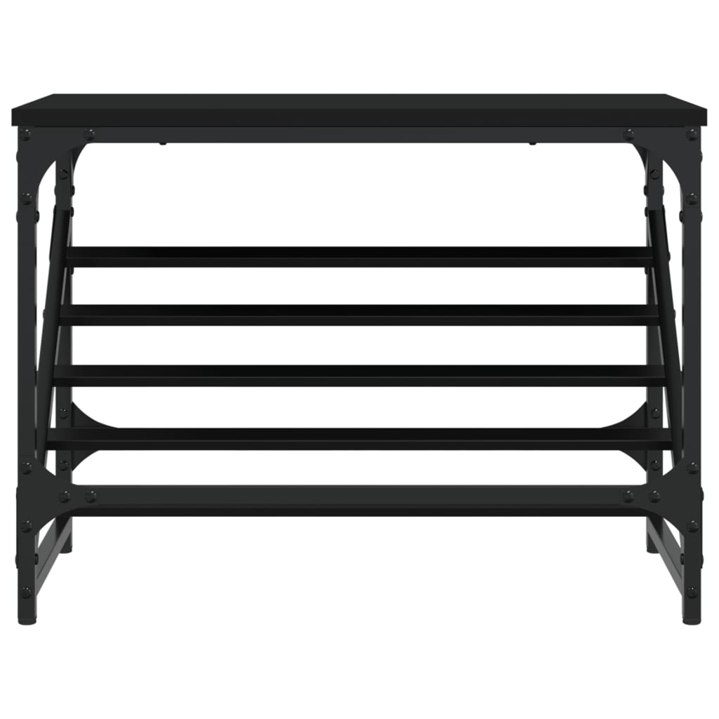 Shoe Rack Black 60x30x45 cm Engineered Wood