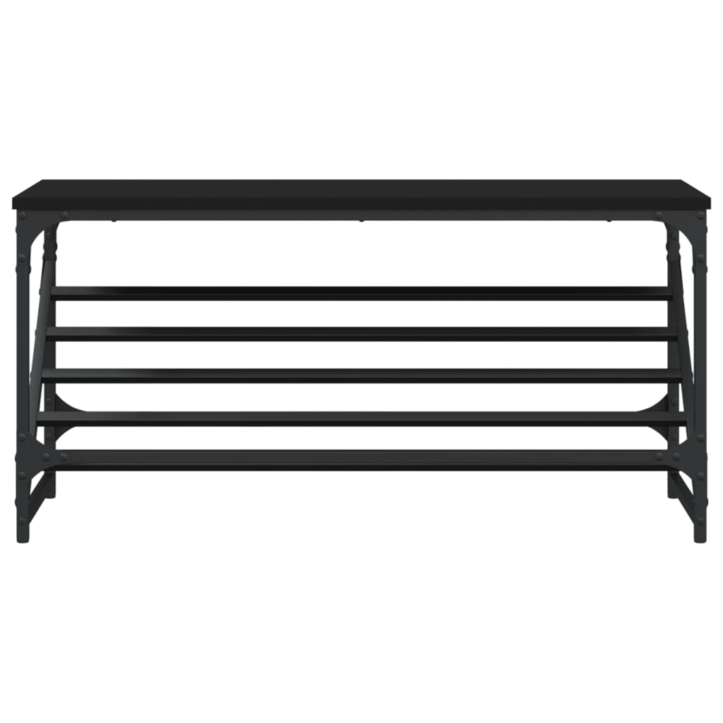 Shoe Rack Black 90x30x45 cm Engineered Wood