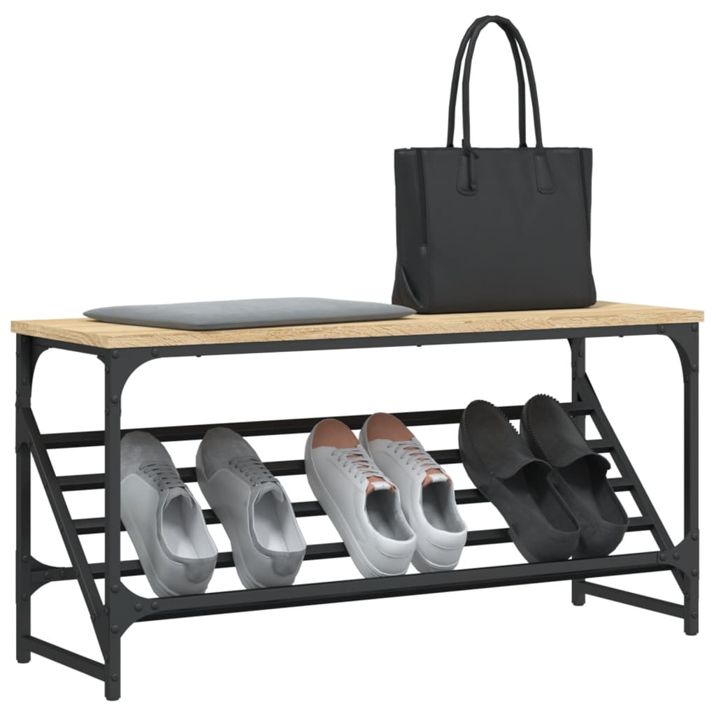 Shoe Rack Sonoma Oak 90x30x45 cm Engineered Wood