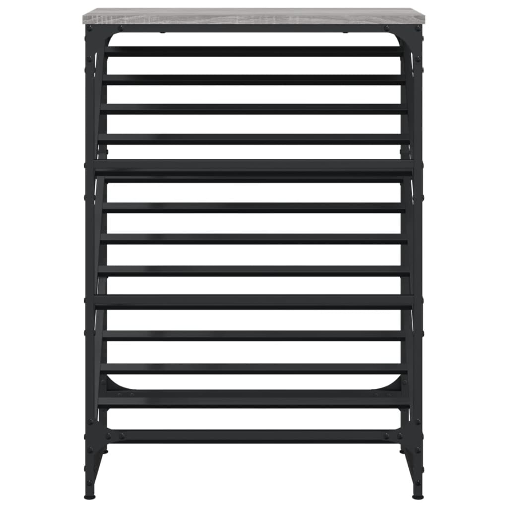 Shoe Rack Grey Sonoma 60x30x85 cm Engineered Wood
