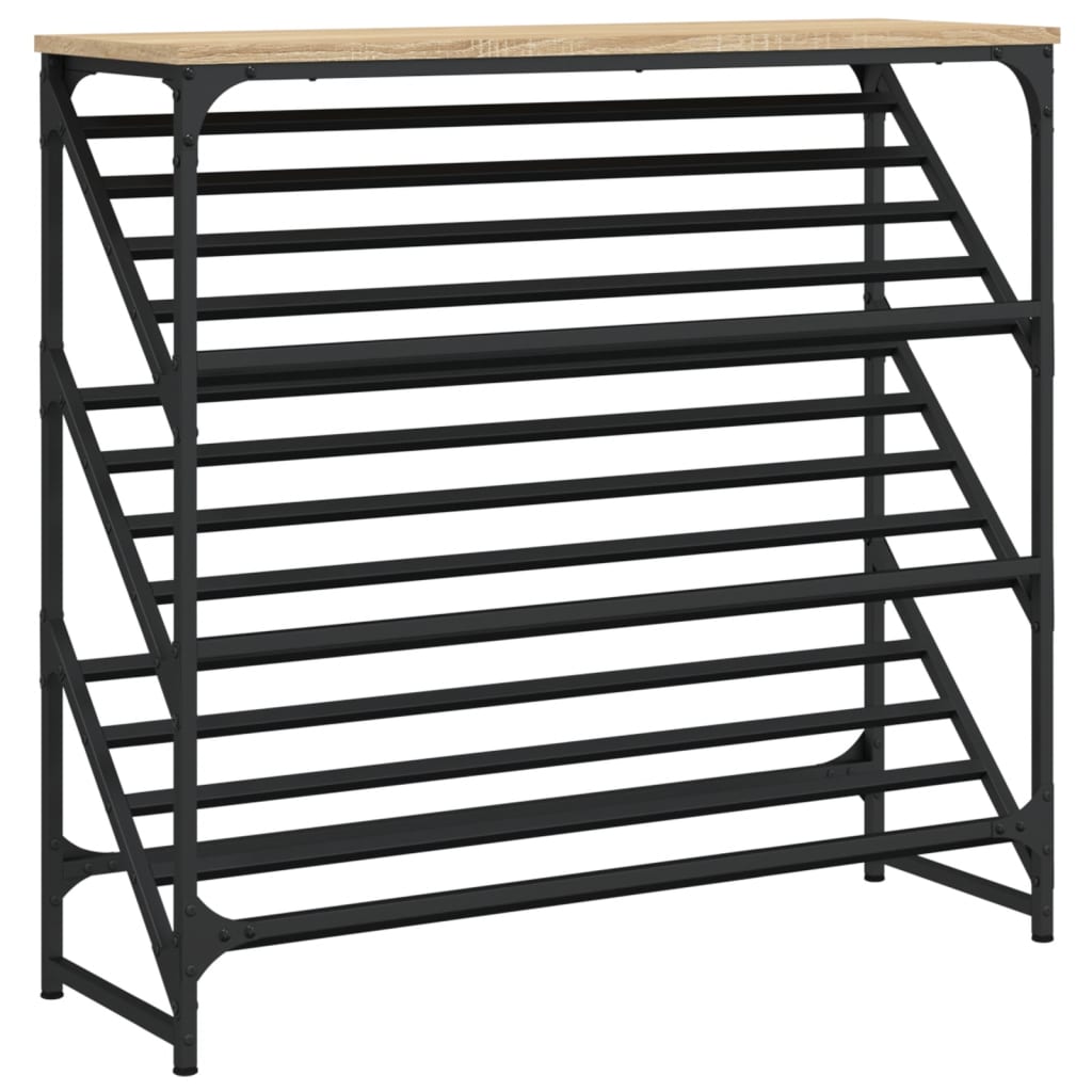 Shoe Rack Sonoma Oak 90x30x85 cm Engineered Wood