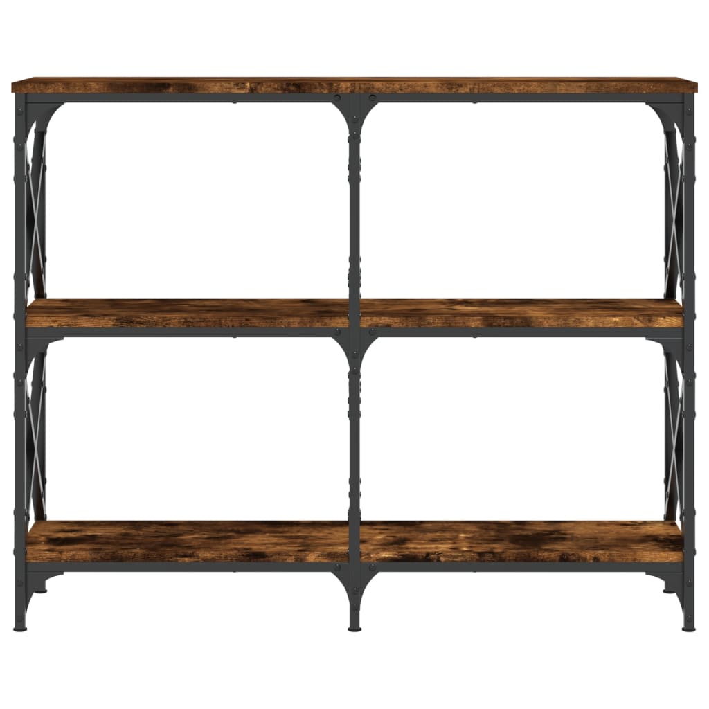 Console Table Smoked Oak 100x28x80.5 cm Engineered Wood