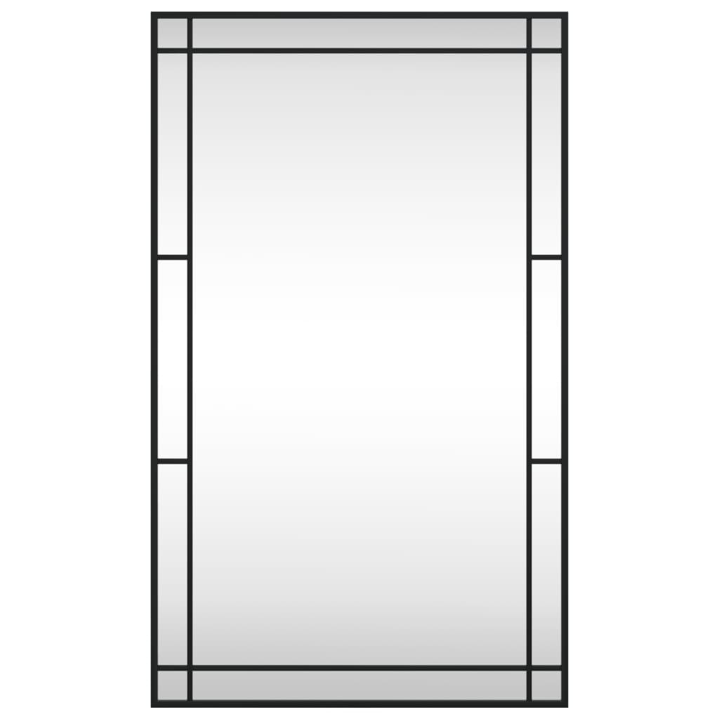 Wall Mirror Black 60x100 cm Rectangle Iron