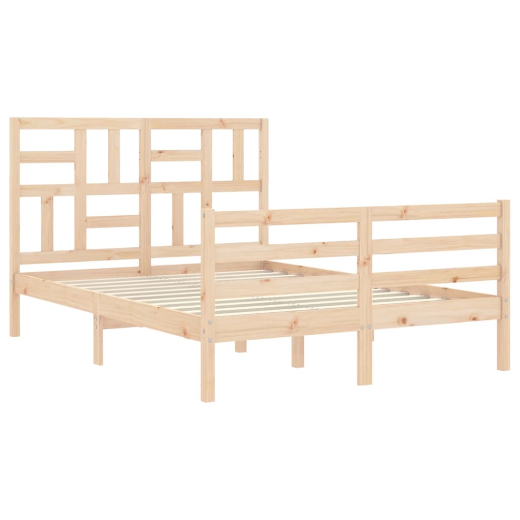 Bed Frame without Mattress Small Double Solid Wood