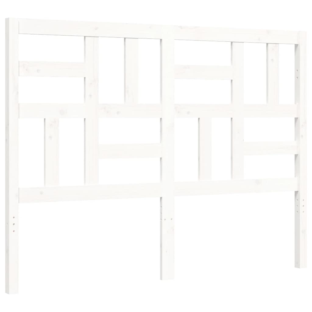 Bed Frame without Mattress White Small Double Solid Wood