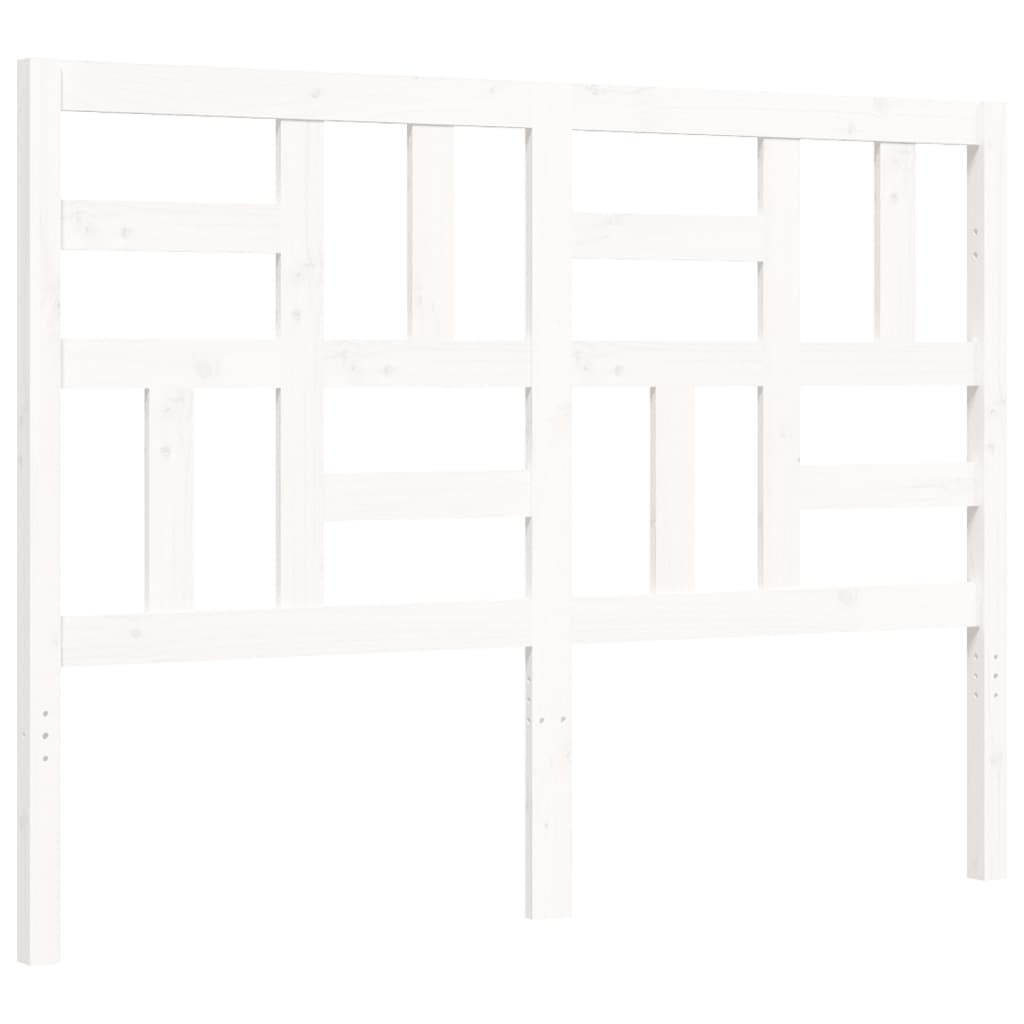 Bed Frame without Mattress White 140x190 cm Solid Wood