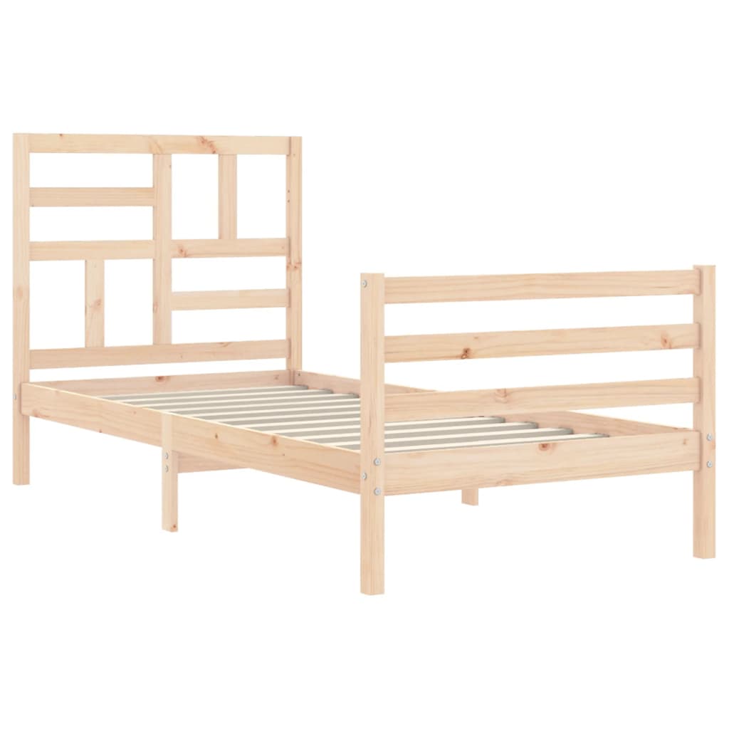 Bed Frame without Mattress 100x200 cm Solid Wood