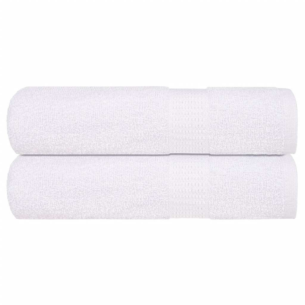 Bath Towels 2 pcs White 100x150 cm 360 gsm 100% Cotton