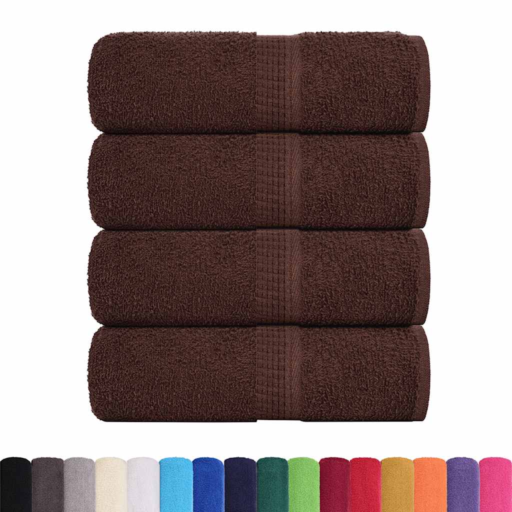Wash Towels 4 pcs FROGN Brown 30x30 cm 100% Cotton
