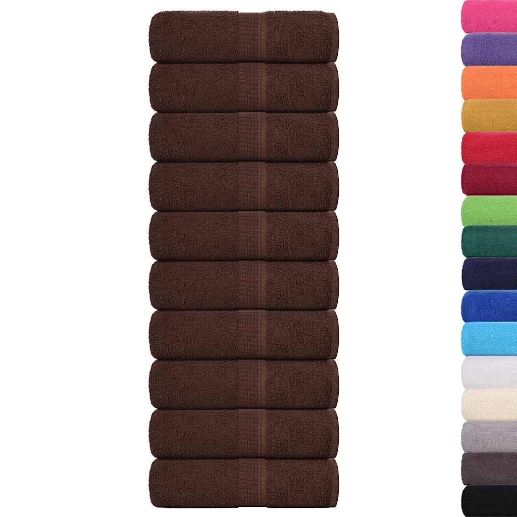 Wash Towels 10 pcs FROGN Brown 30x30 cm 100% Cotton