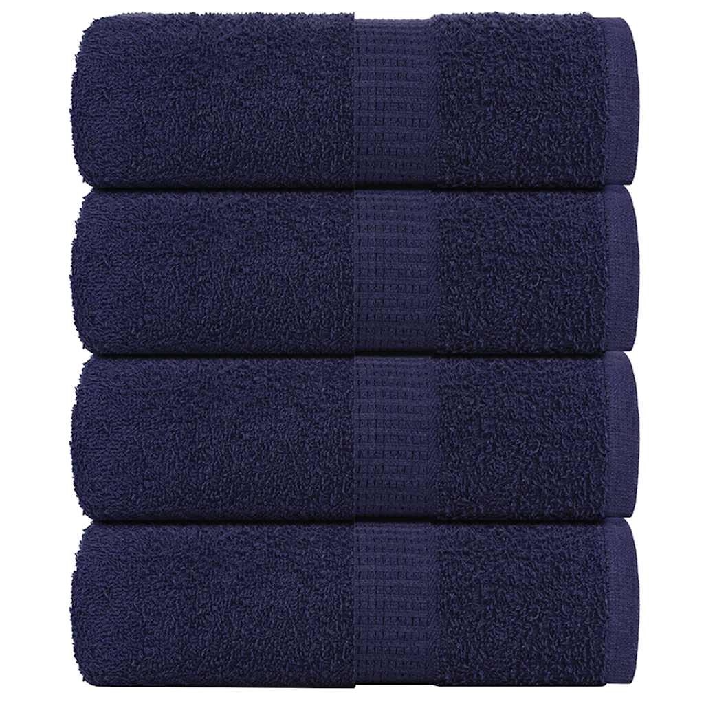 Wash Towels 4 pcs FROGN Navy Blue 30x30 cm 100% Cotton