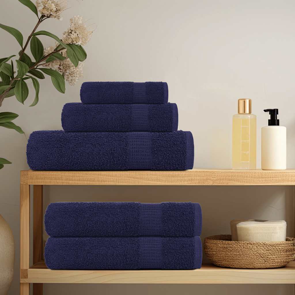 Wash Towels 4 pcs FROGN Navy Blue 30x30 cm 100% Cotton