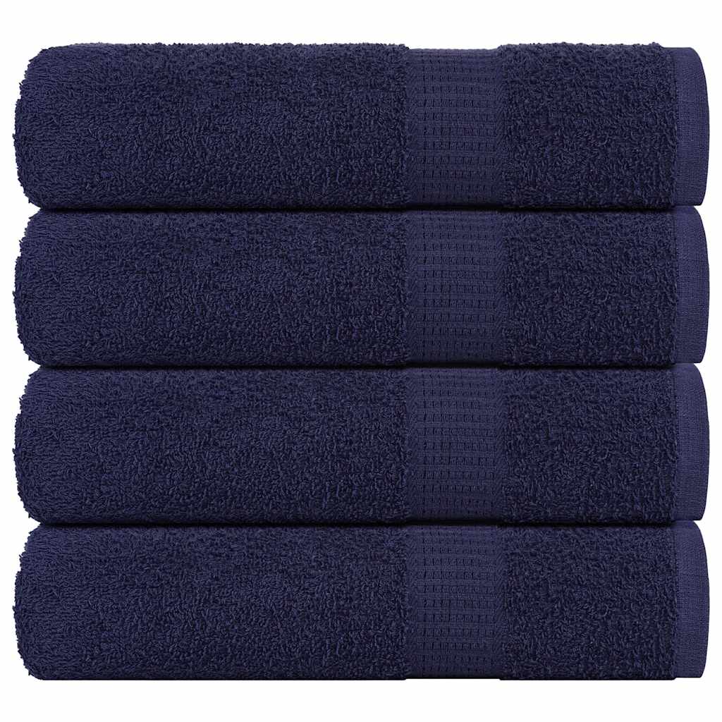 Hand Towels 4 pcs Navy Blue 50x100 cm 360 gsm 100% Cotton