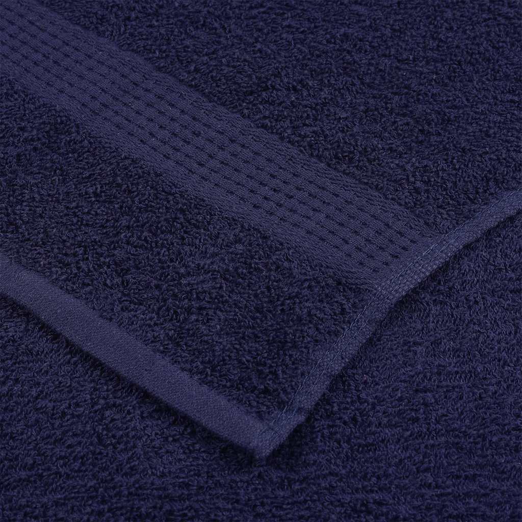 Bath Towels 10 pcs Navy Blue 100x150 cm 360 gsm 100% Cotton