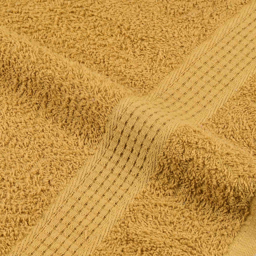Bath Towels 10 pcs Gold 100x150 cm 360 gsm 100% Cotton